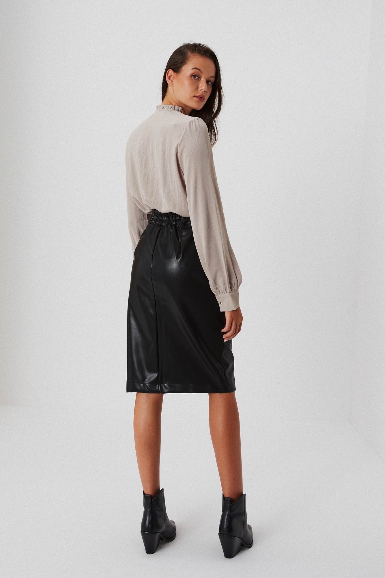 Faux fusta creion din piele