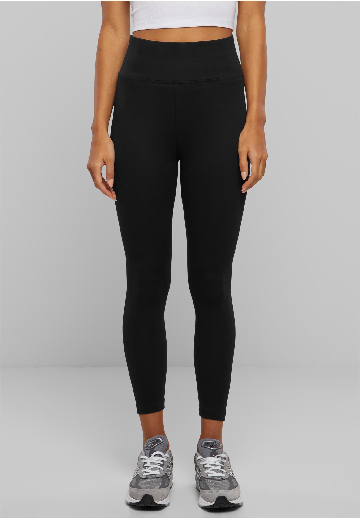 Doamnelor high waist Jersey Jamggings negru