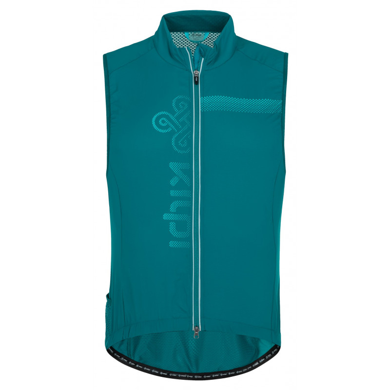 Men's cycling vest KILPI FLOW-M turquoise