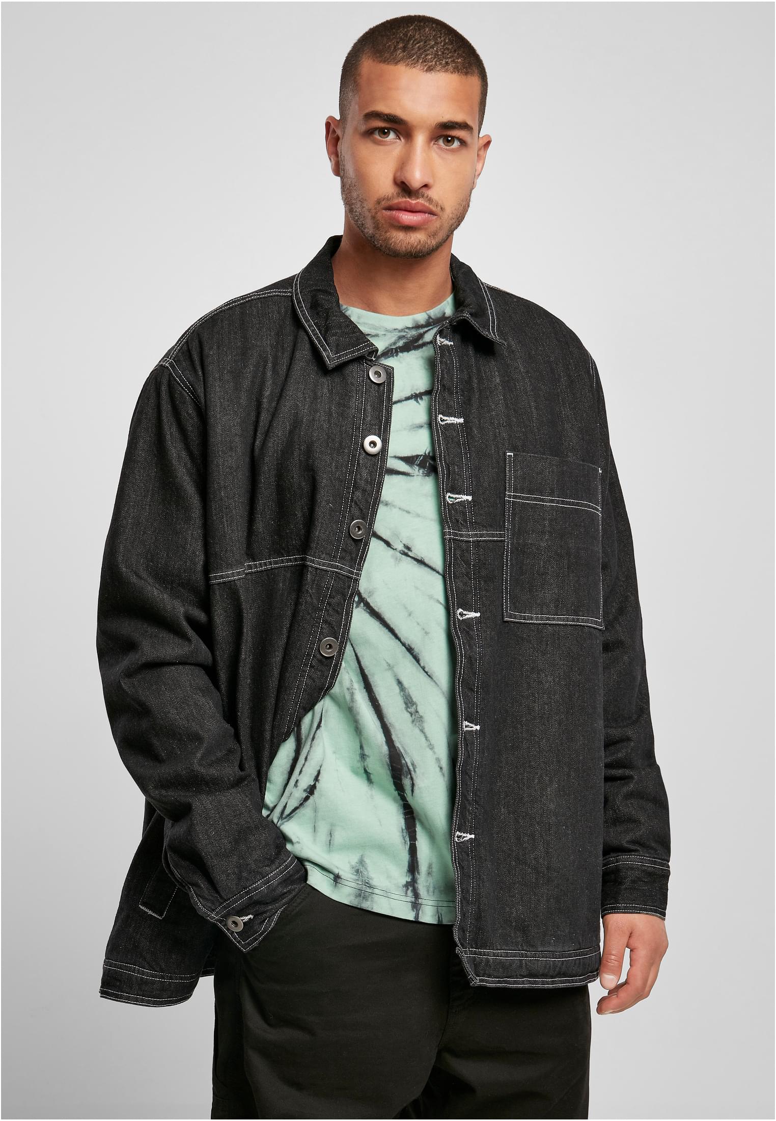 Oversized Trucker Jacket Black Raw