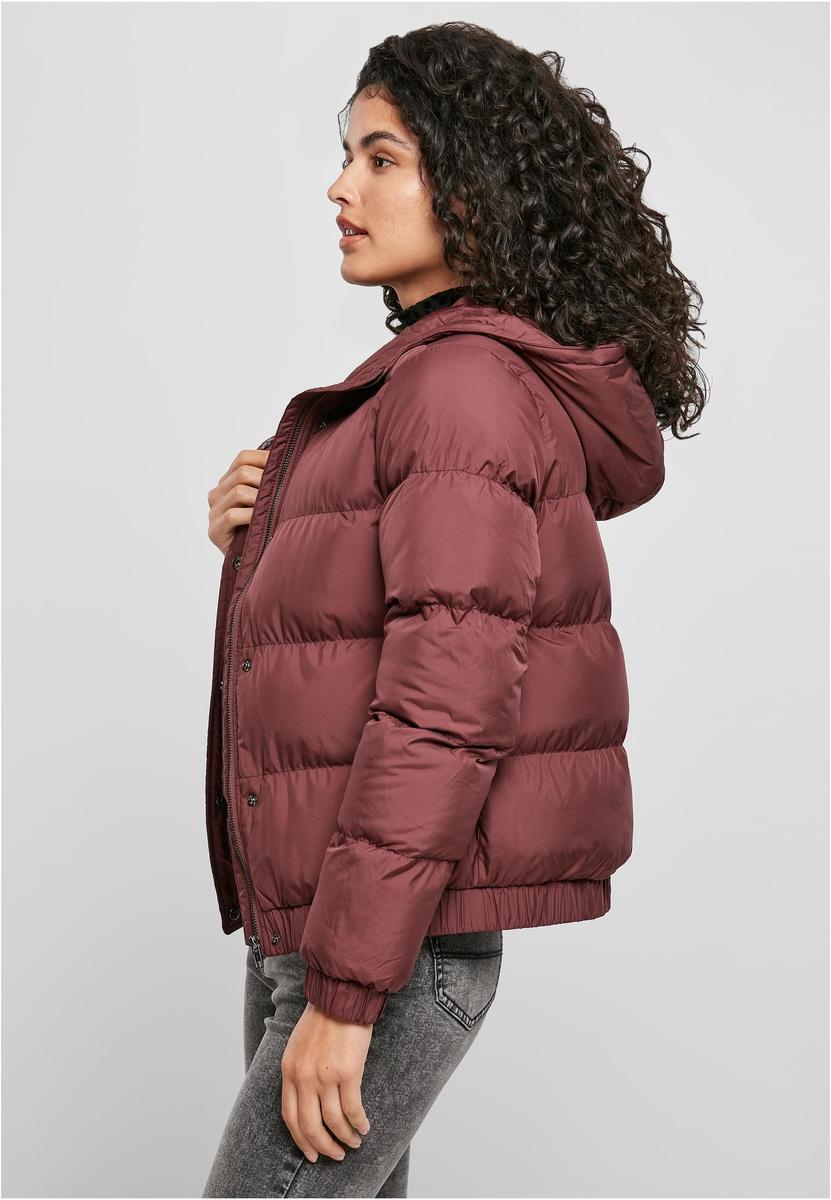 Doamnelor cu glugă Puffer Jacket Cherry