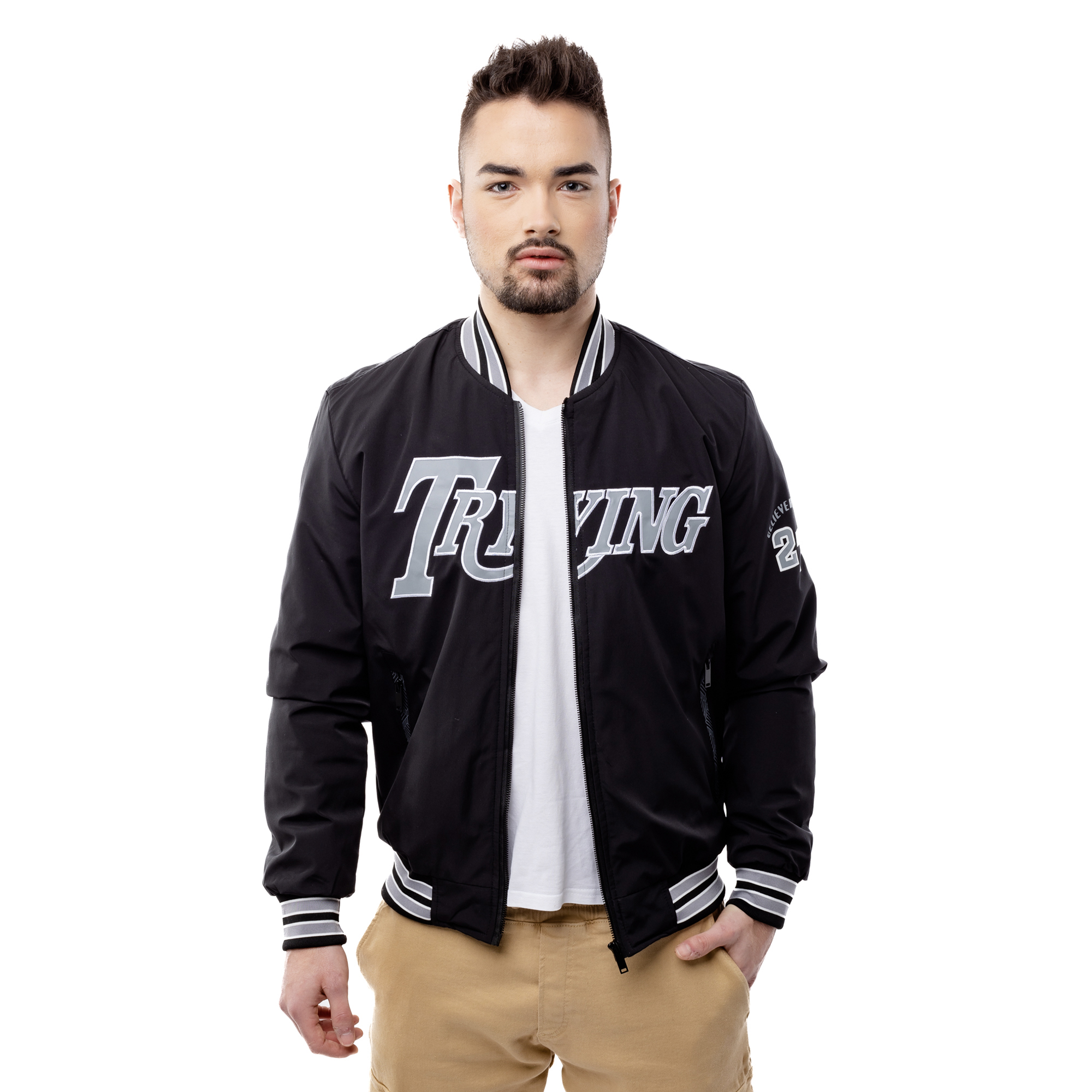 Men&#039;s Baseball Jacket GLANO - Black