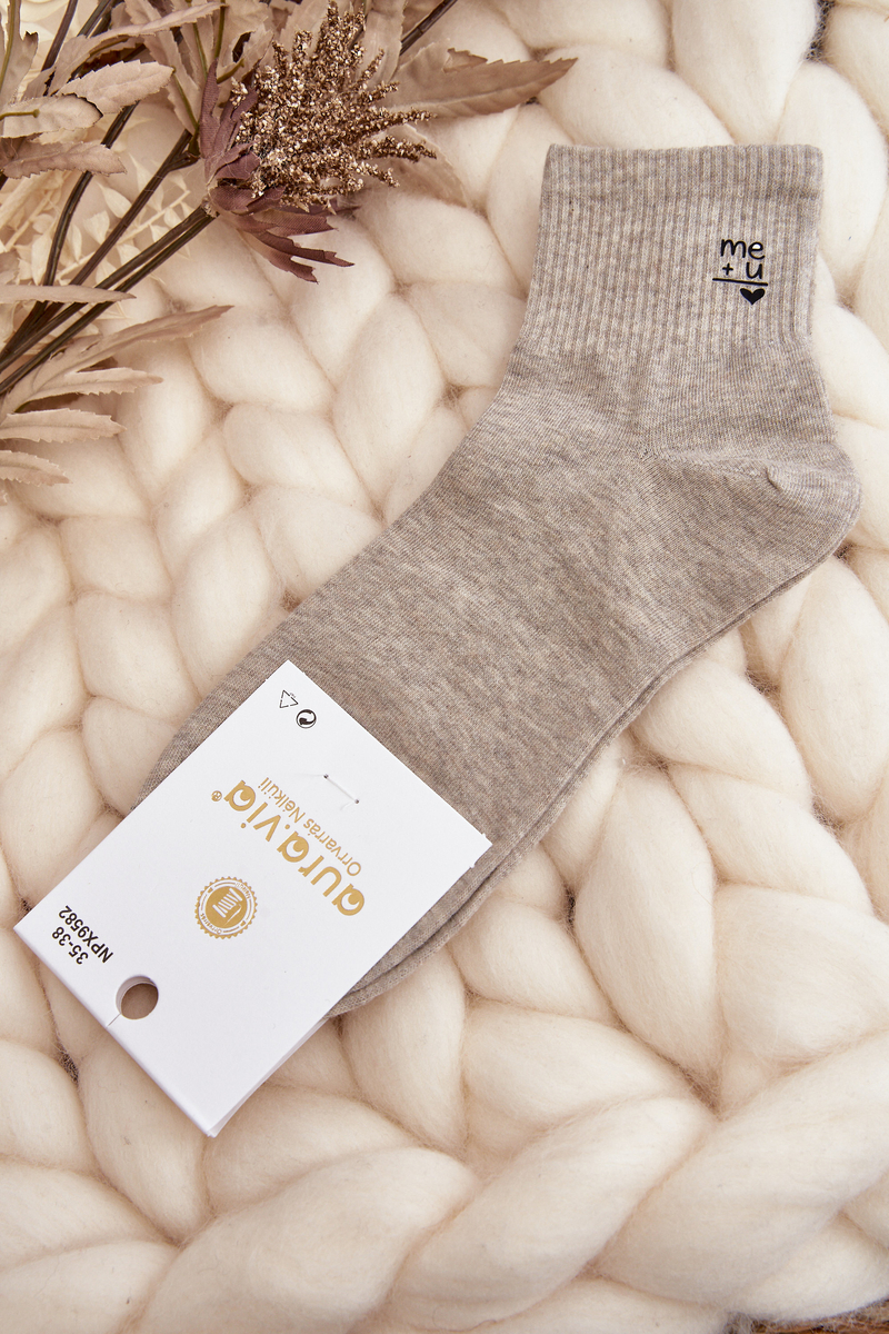 Women's cotton socks grey