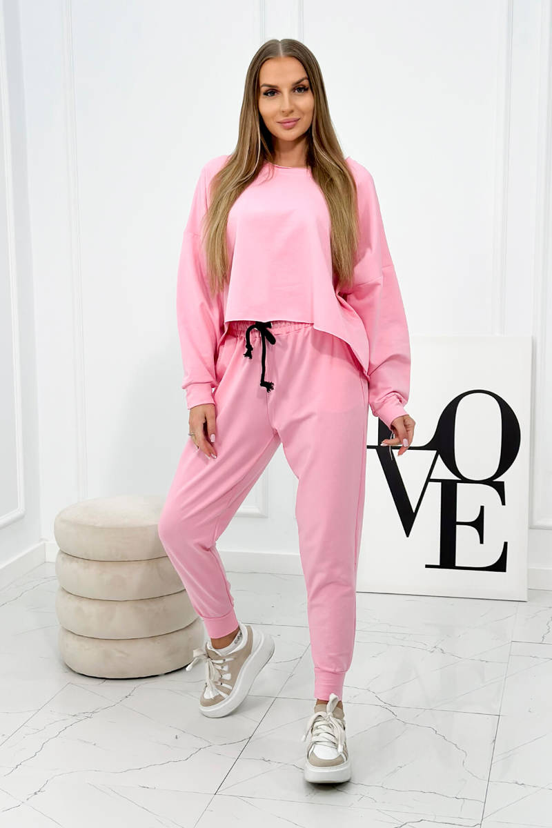 Set 2 Piece Sweatshirt + Trousers Light Pink