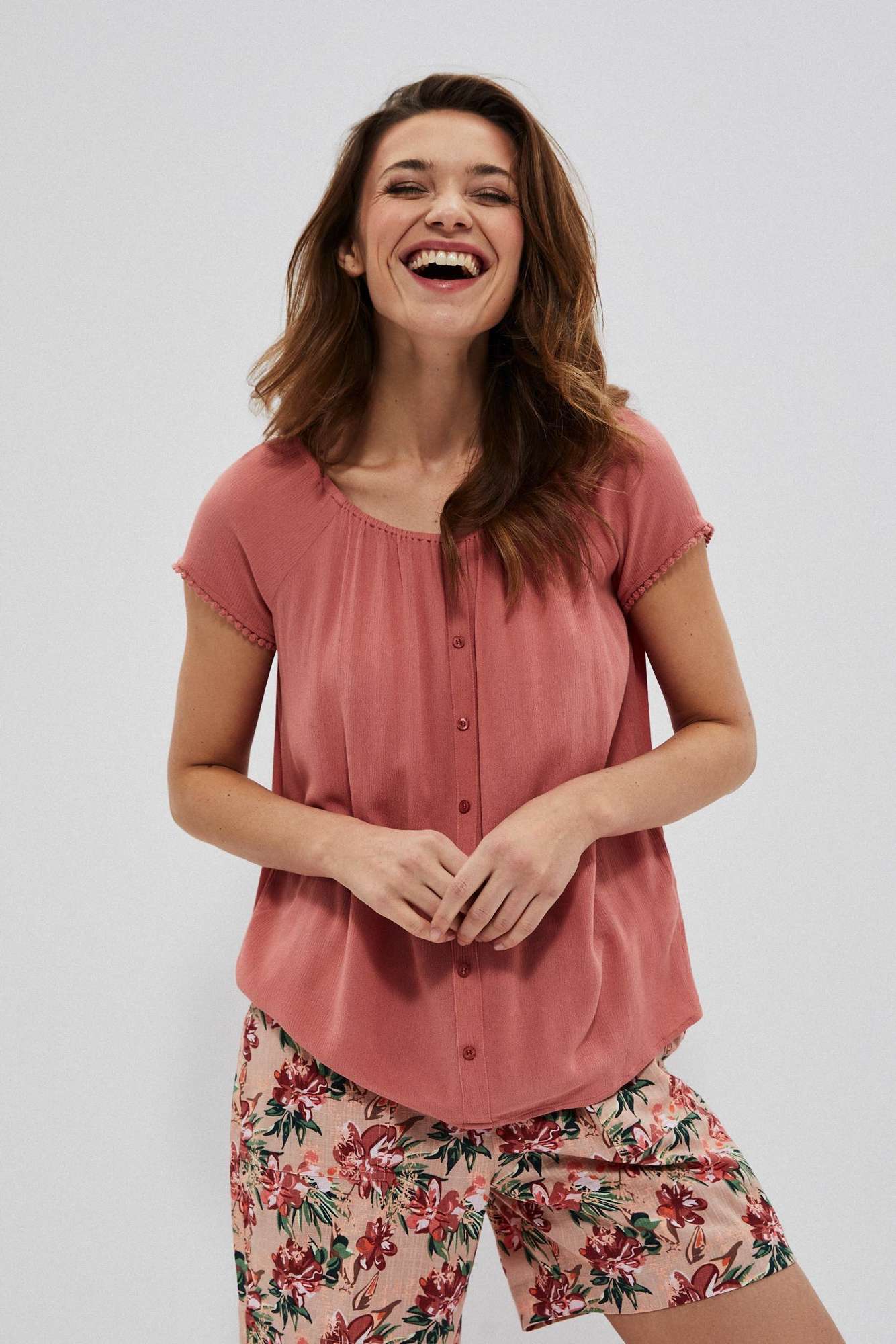 Smooth viscose blouse