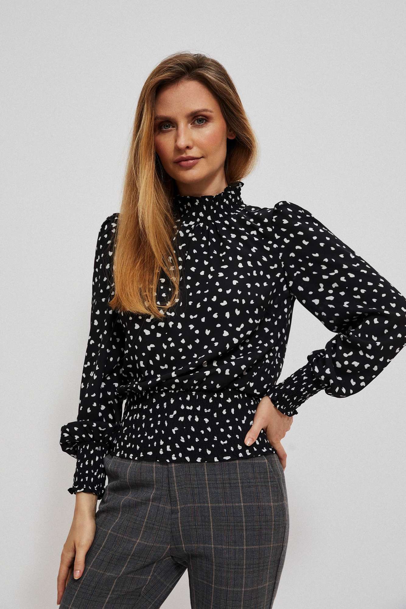 Printed Blouse With Puff Sleeves