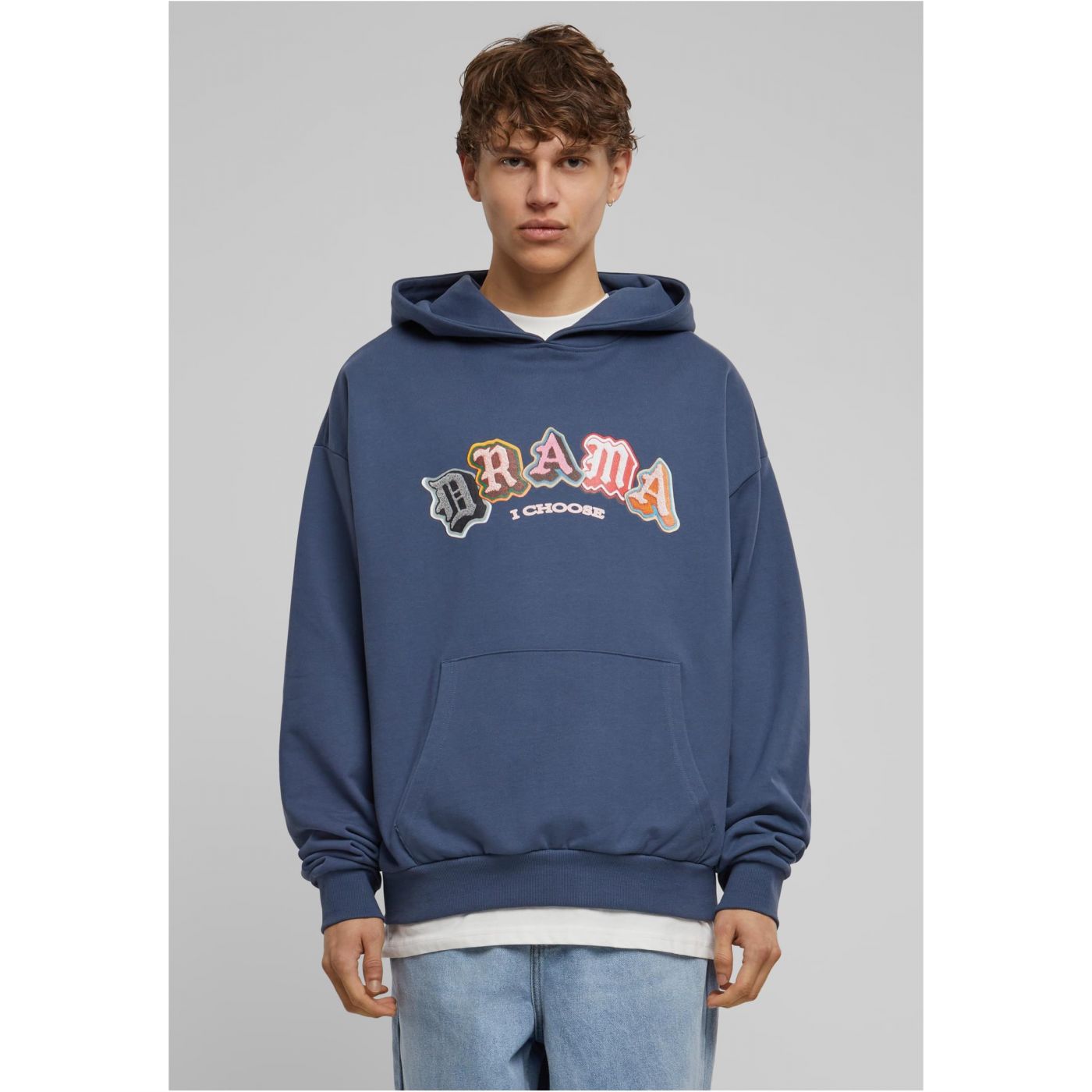 Men's Drama Heavy Oversize Hoodie - Blue