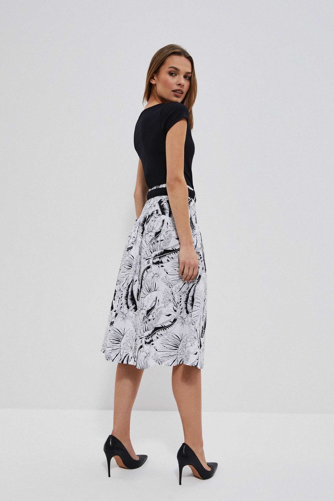 Patterned cotton skirt