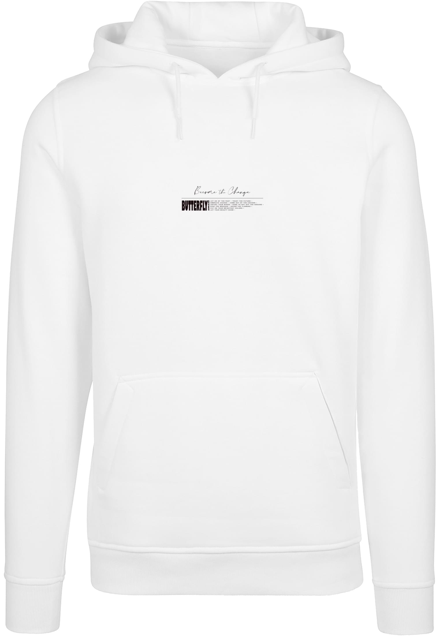 Men's Sweatshirt Become The Change Butterfly 2.0 Hoody White