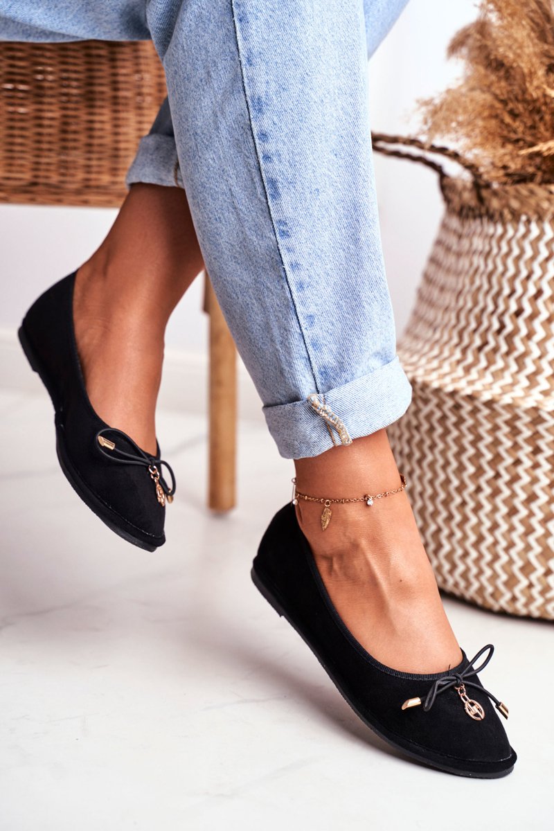 Women's Ballerinas Lu Boo Black Suede Layla