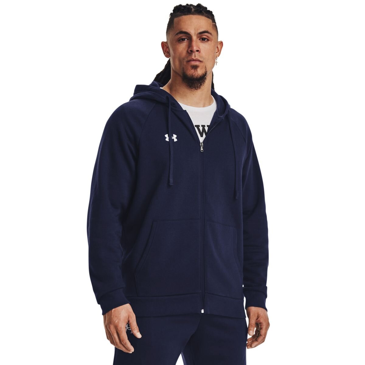 Mens Under Armour Rival Fleece FZ Hoodie