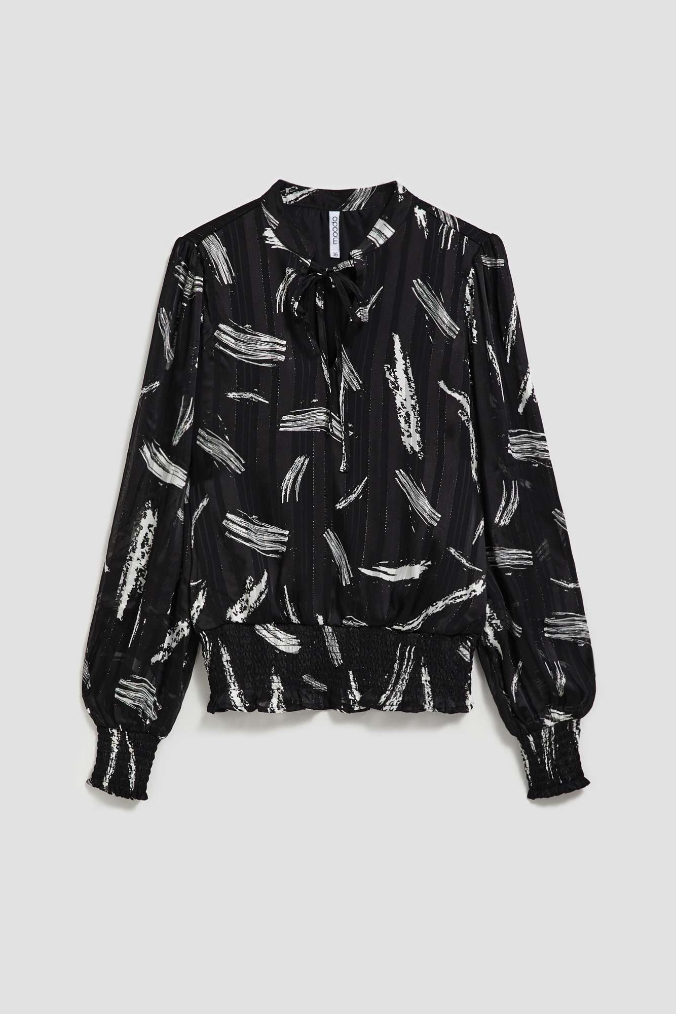 Shirt with a tied neckline