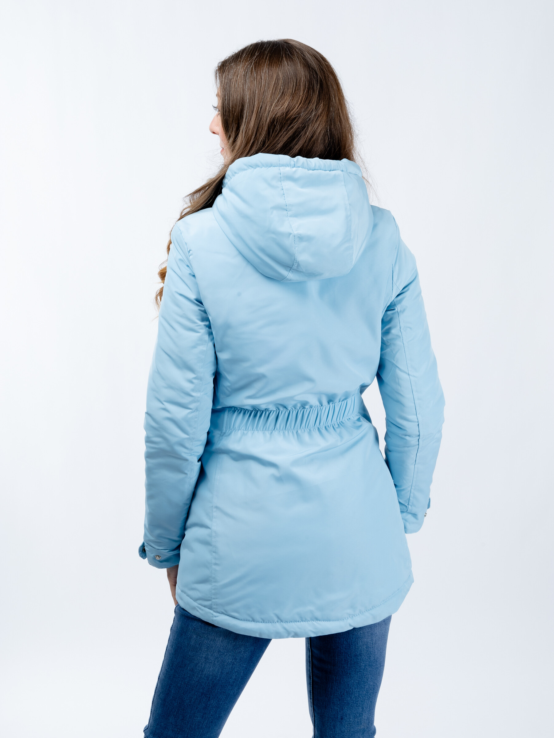 Women's reversible parka GLANO - light/dark blue