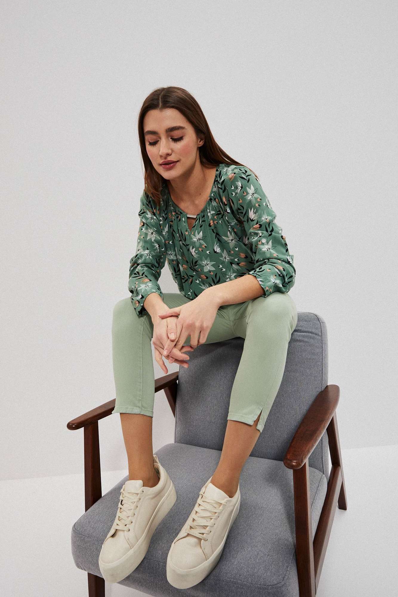 Pantaloni de dama Moodo Monochrome