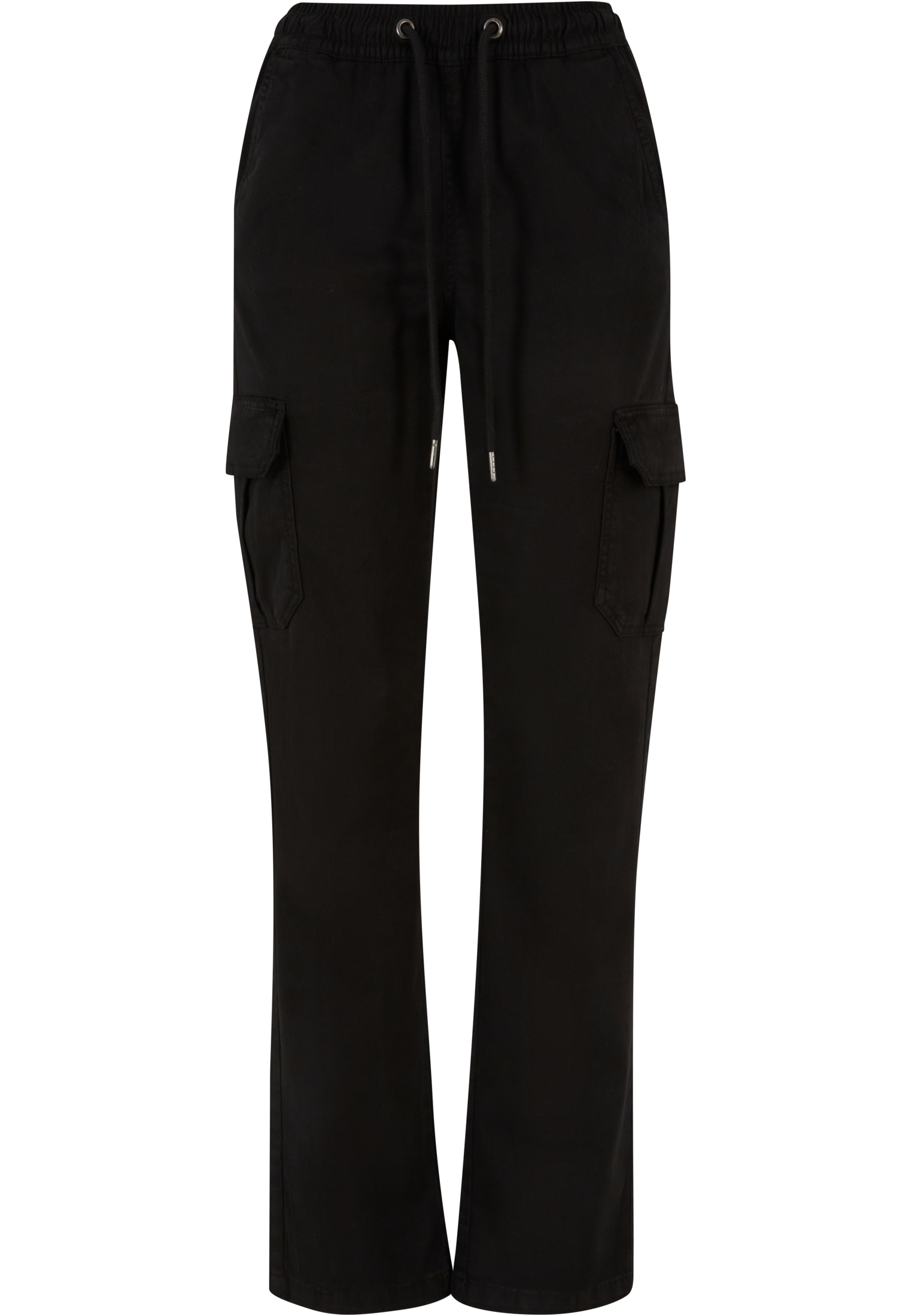 Women's Cargo Twill High Waisted Trousers - Black