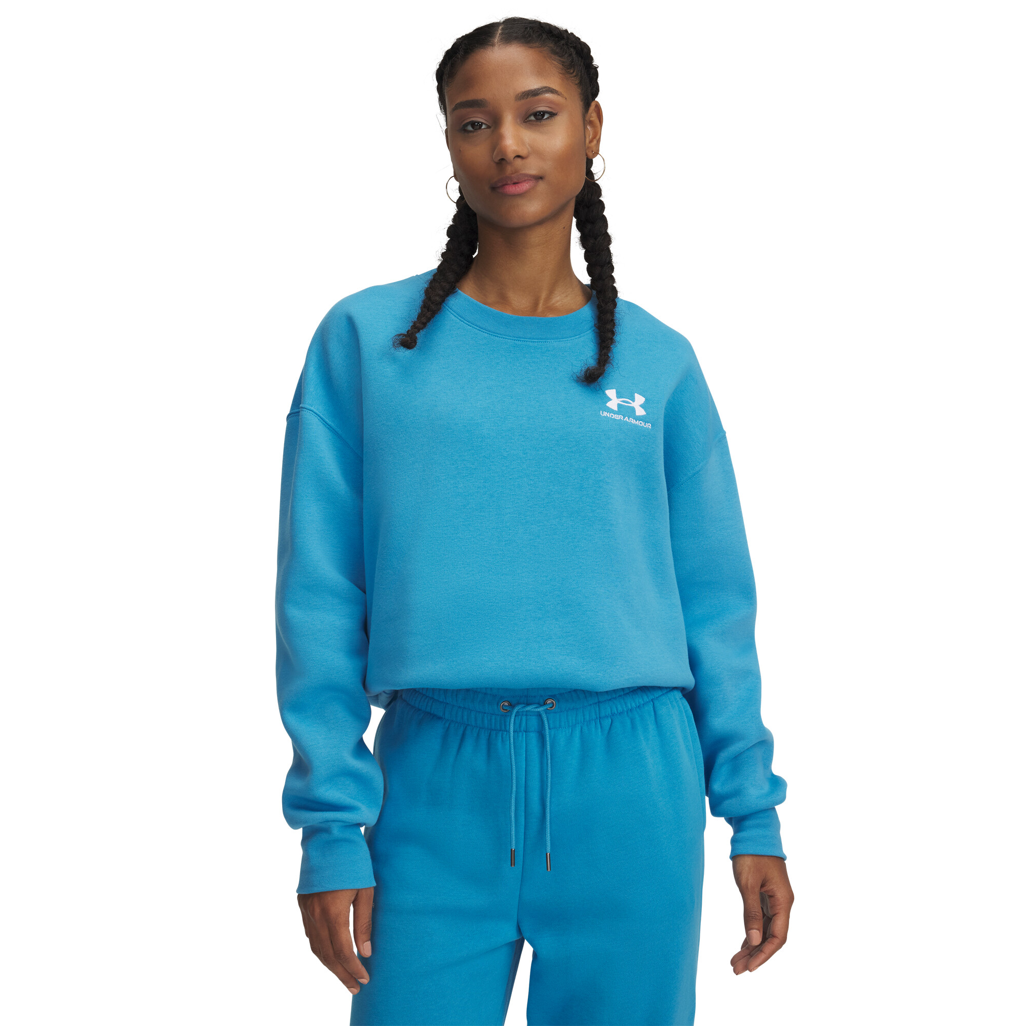 Womens Under Armour Icon Fleece OS Crew Sweatshirt