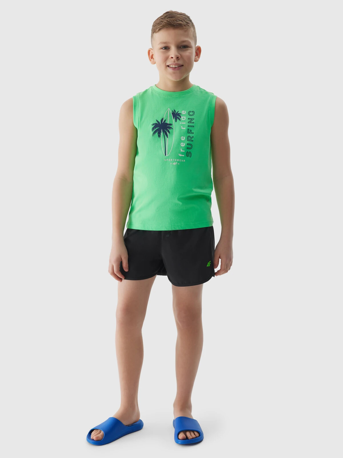 4F Boys&#039; Beach Shorts - Black