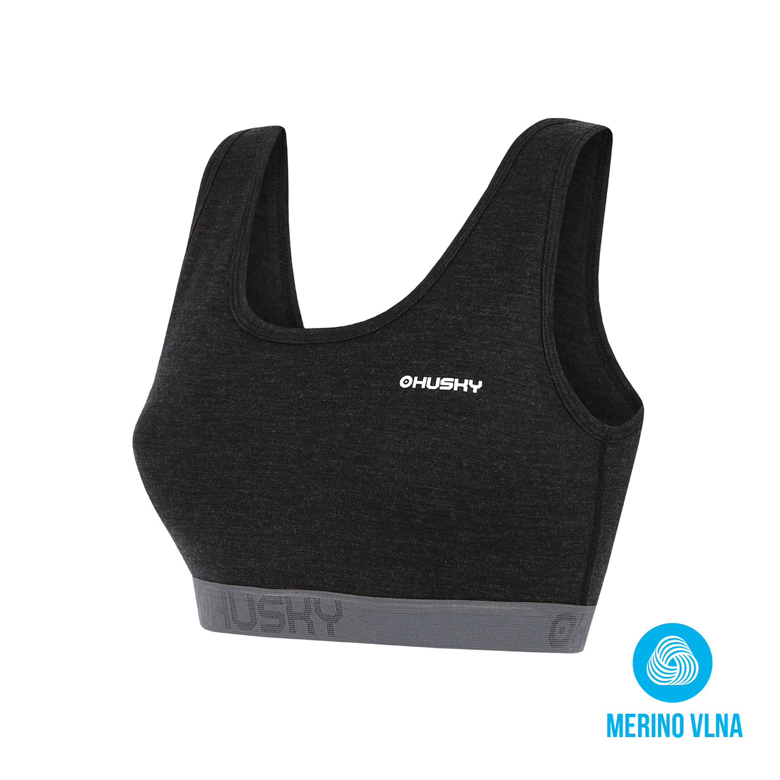 Merino thermal underwear HUSKY Bra black