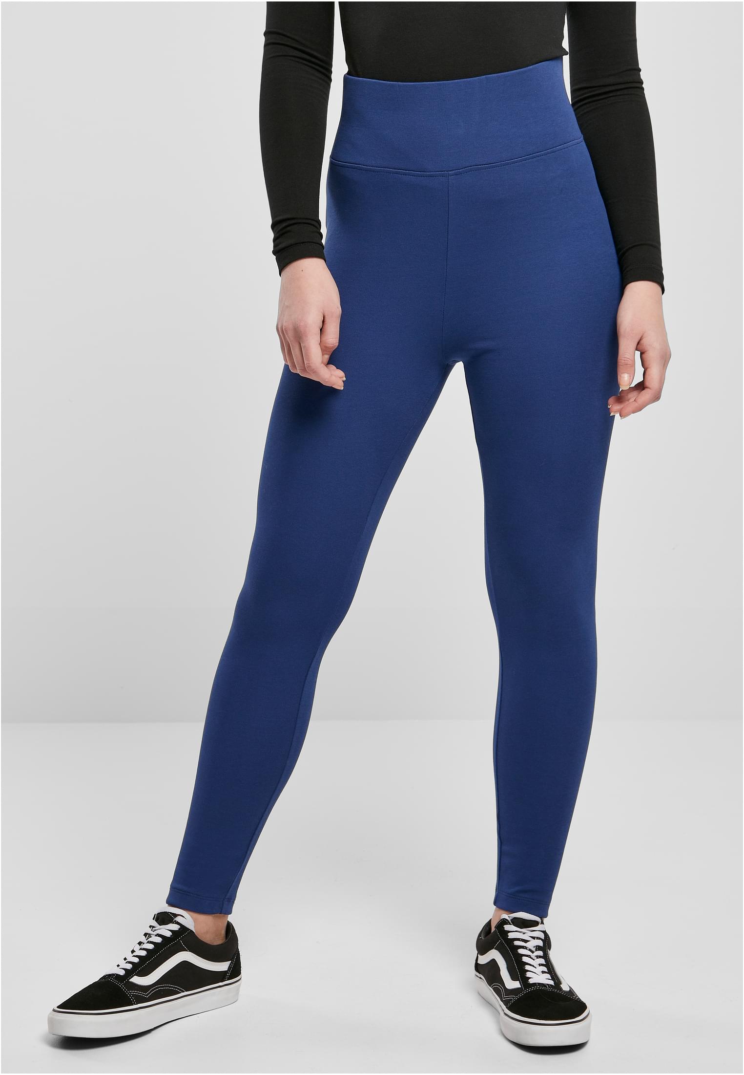 Women's high-waisted jersey leggings spaceblue