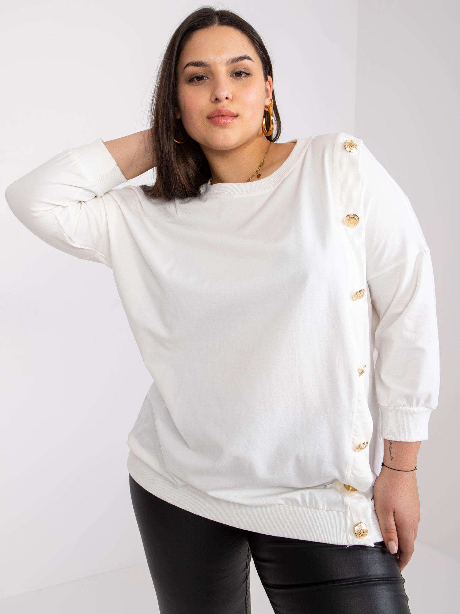 Ecru Blouse Plus Size Brigitte