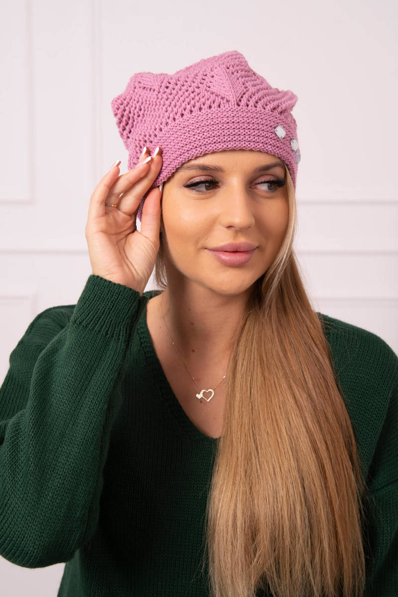 Ladies beanie Maryna K407 dark pink