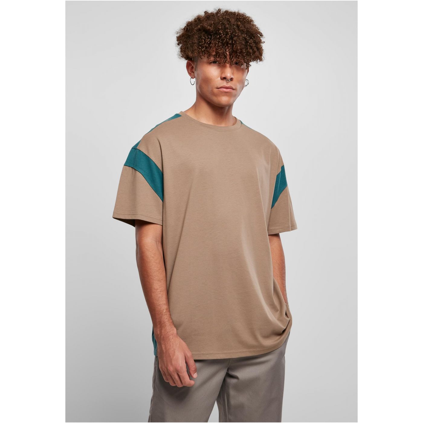 Active T-shirt Dark Khaki/teal