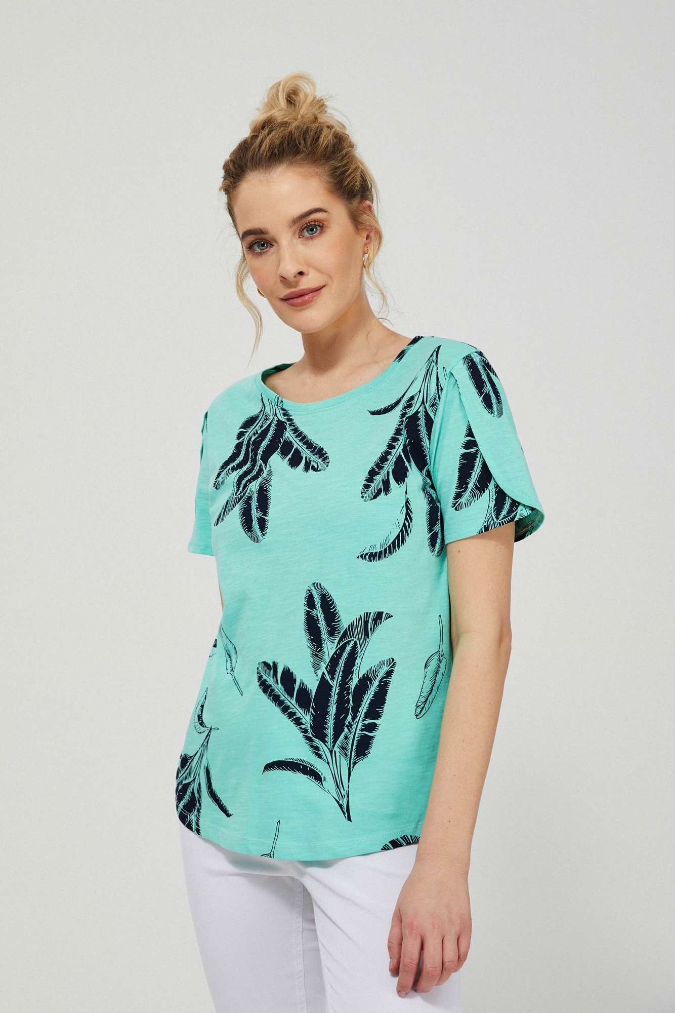 T-shirt With Print Moodo - Mint