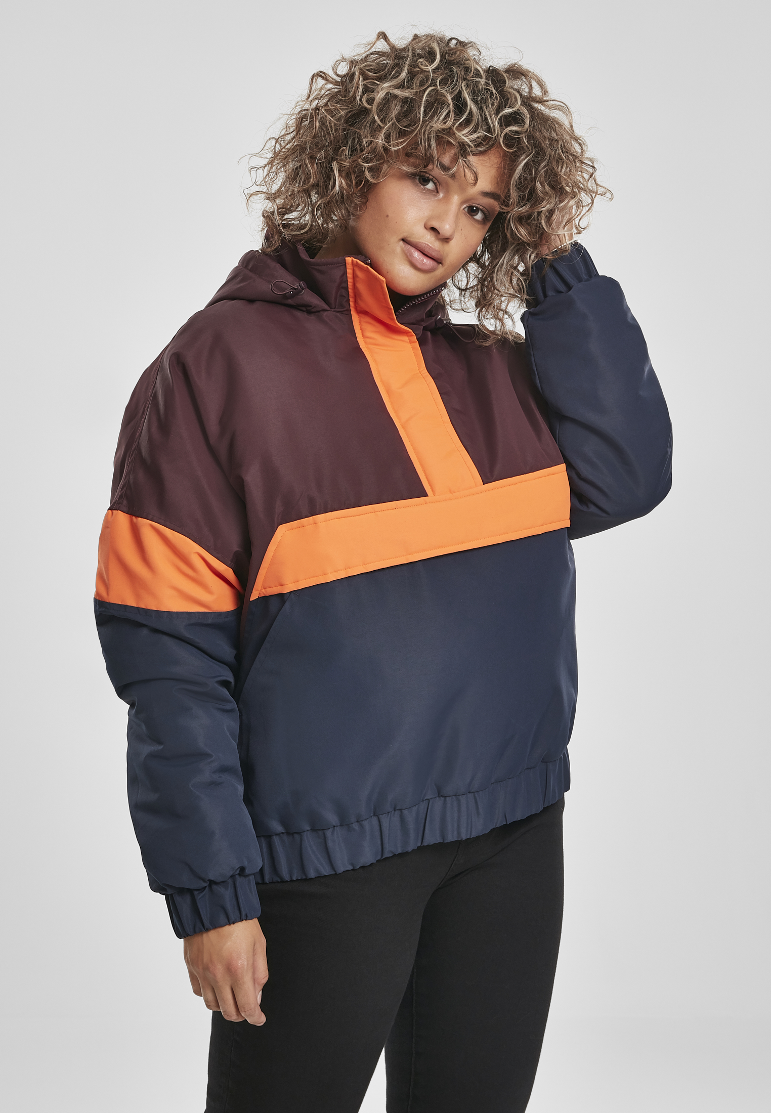 Women's 3-Tone Neon Mix Redwine/Midnightnavy Jacket