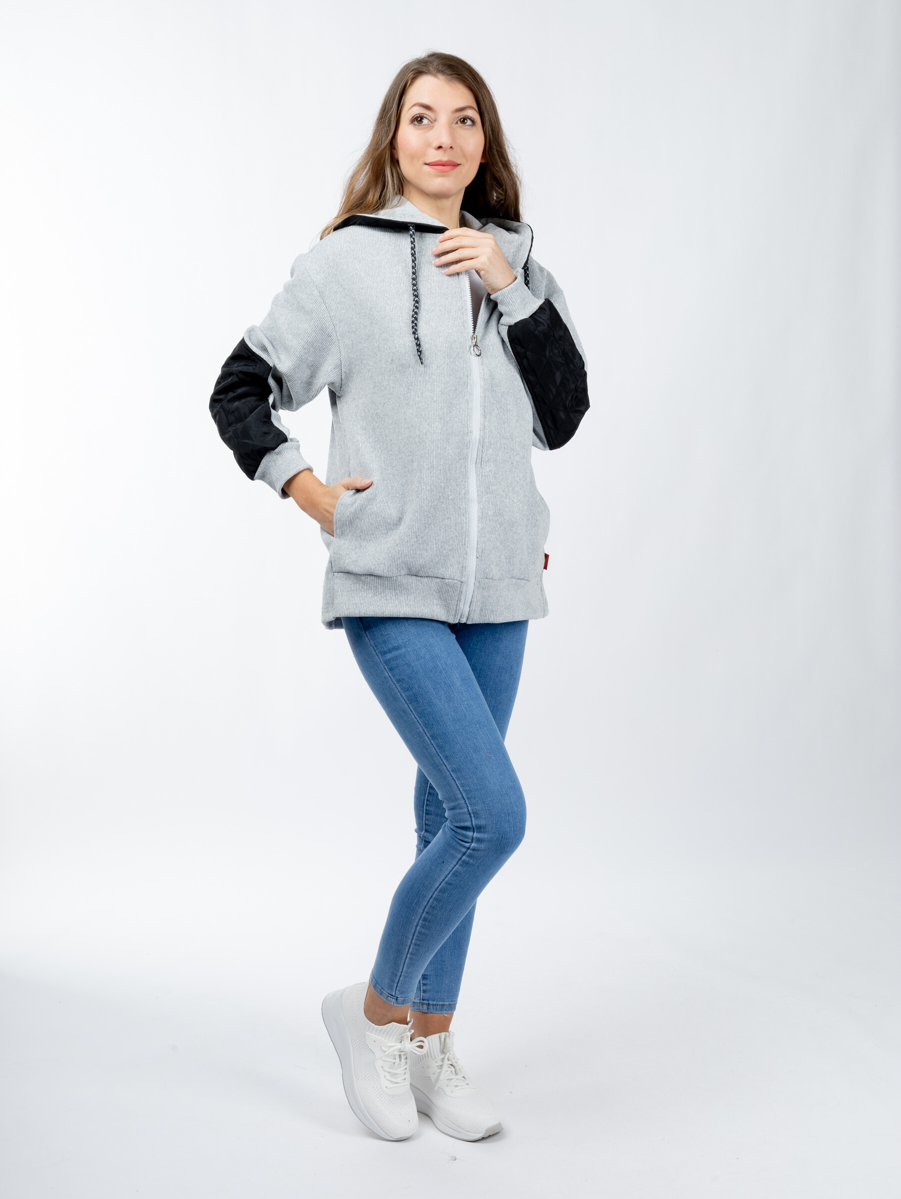 Women&#039;s sweatshirt GLANO - light grey