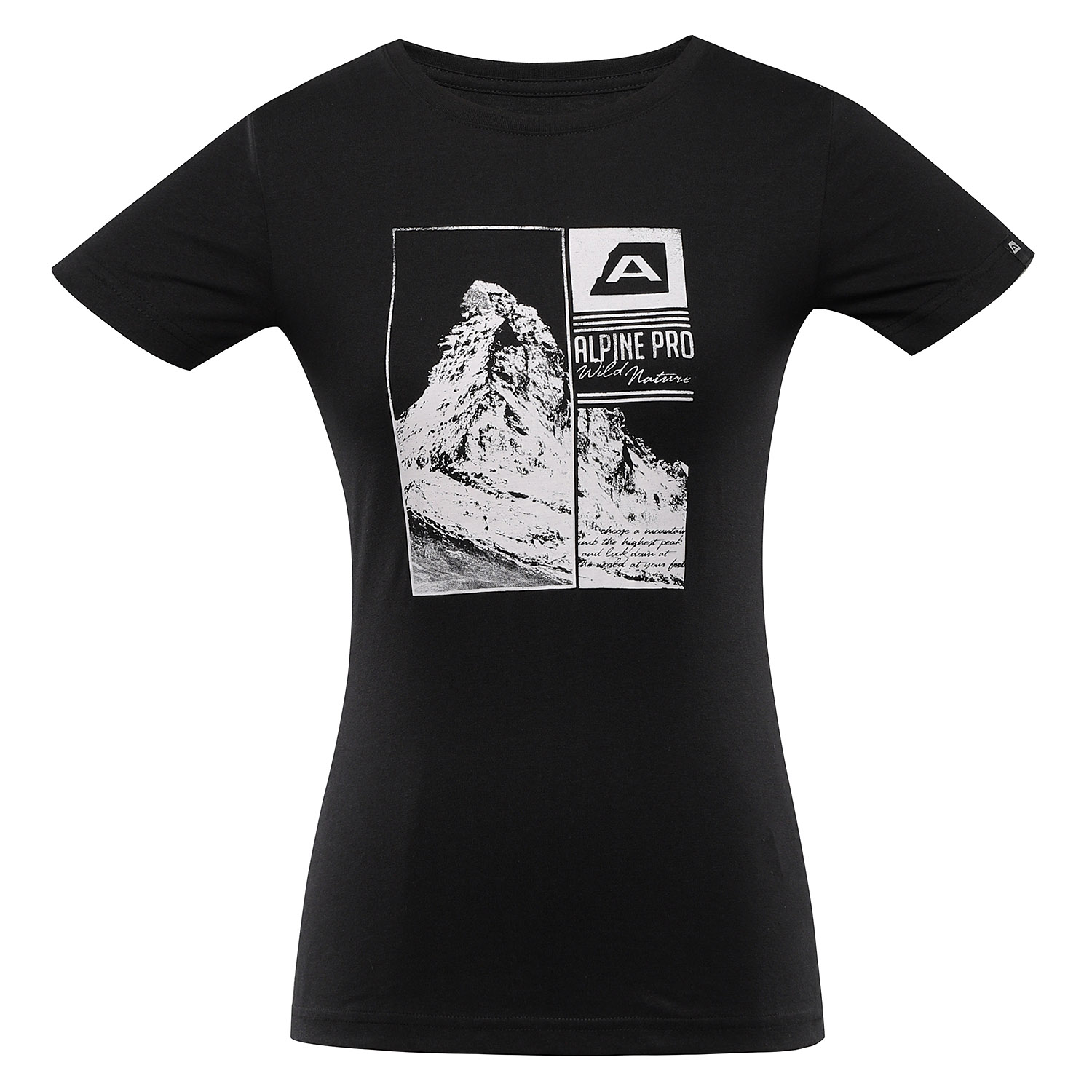 Women's Quick-drying T-shirt ALPINE PRO MONENA Black Variant Pa