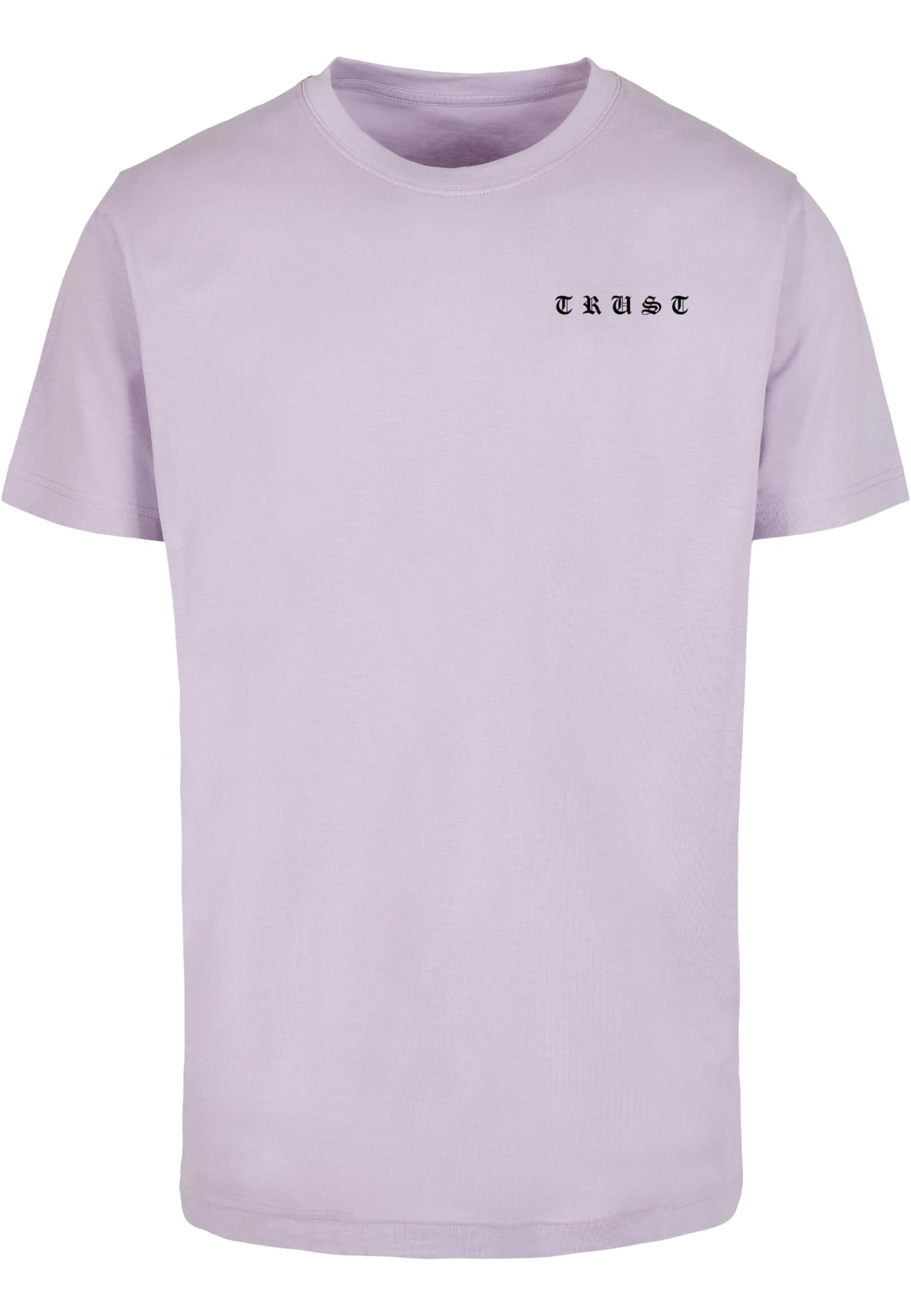 Men's T-shirt With Trust Dove Lilac Inscription On The Back