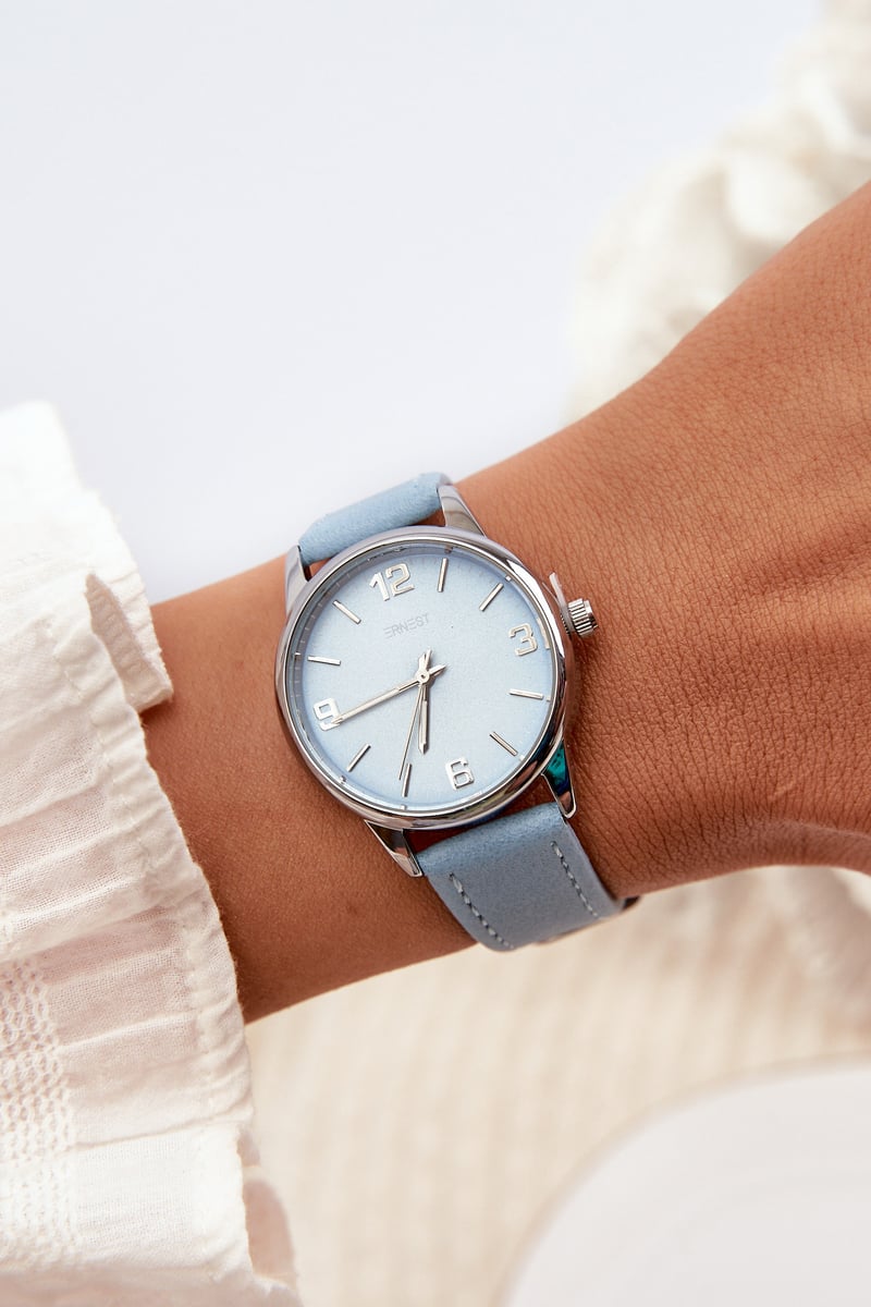 Women's watch with an eco leather strap Blue Ernest