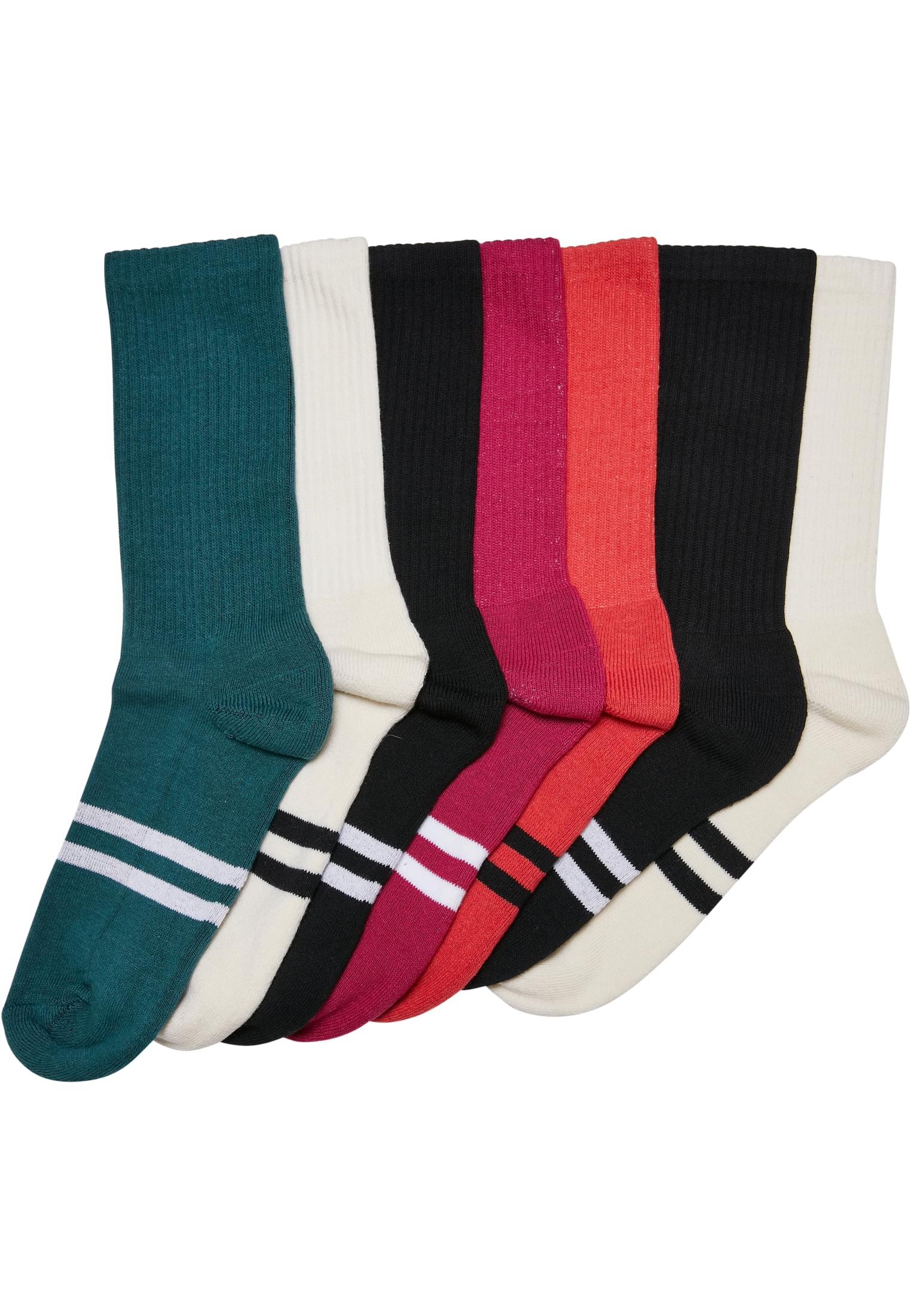 Levně Ponožky s dvojitým proužkem 7-balení zimní barvy