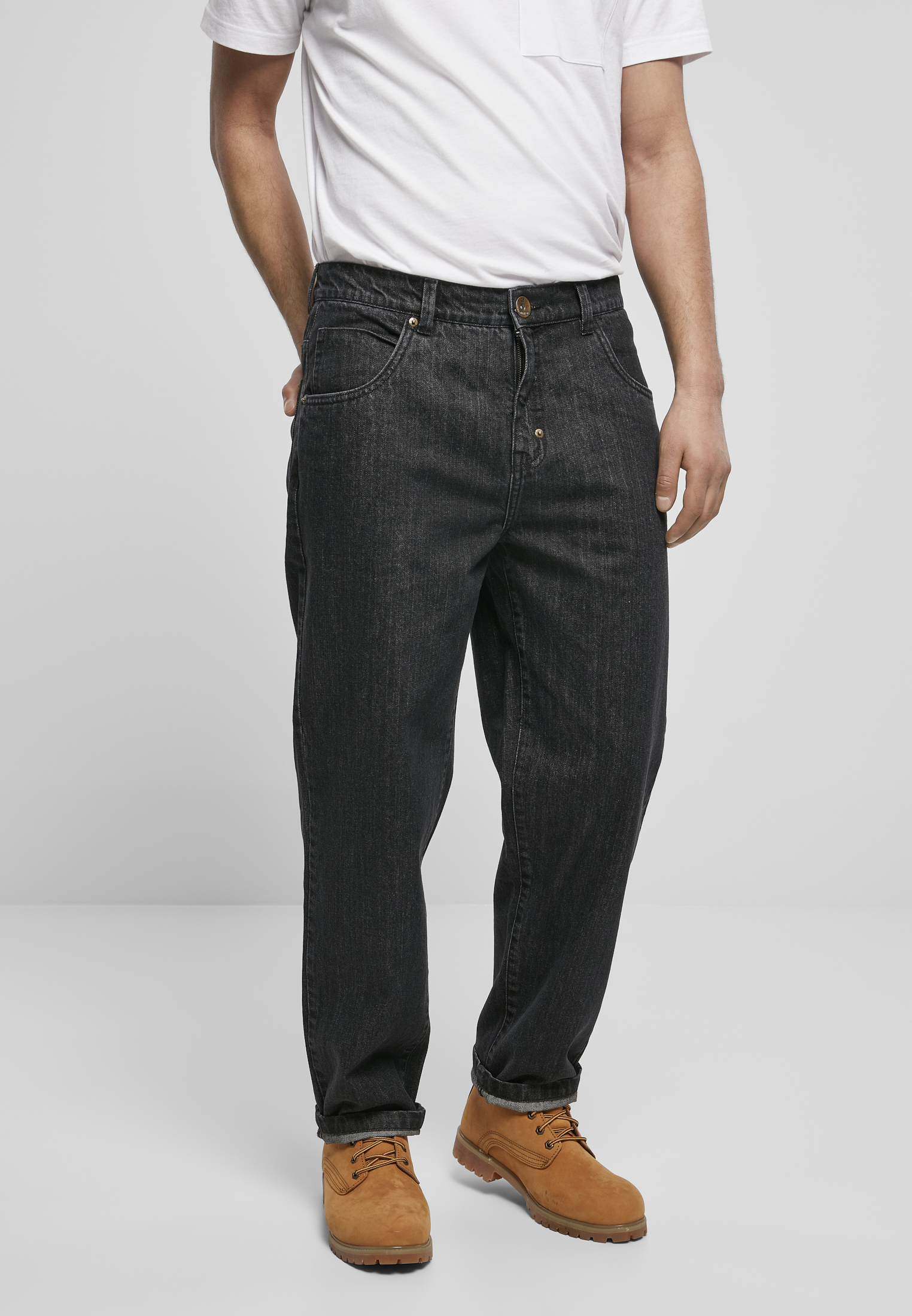 Men&#039;s 3D Embroidery Jeans Black