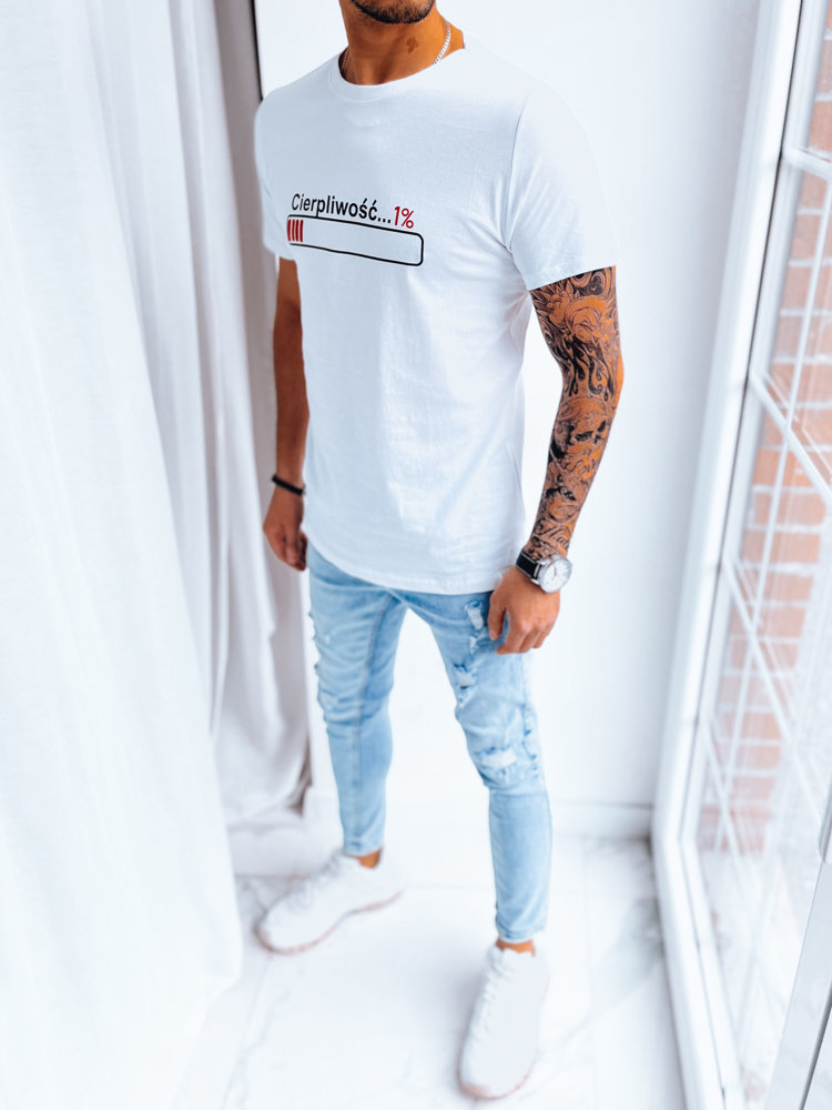 Men's T-shirt with white print Dstreet