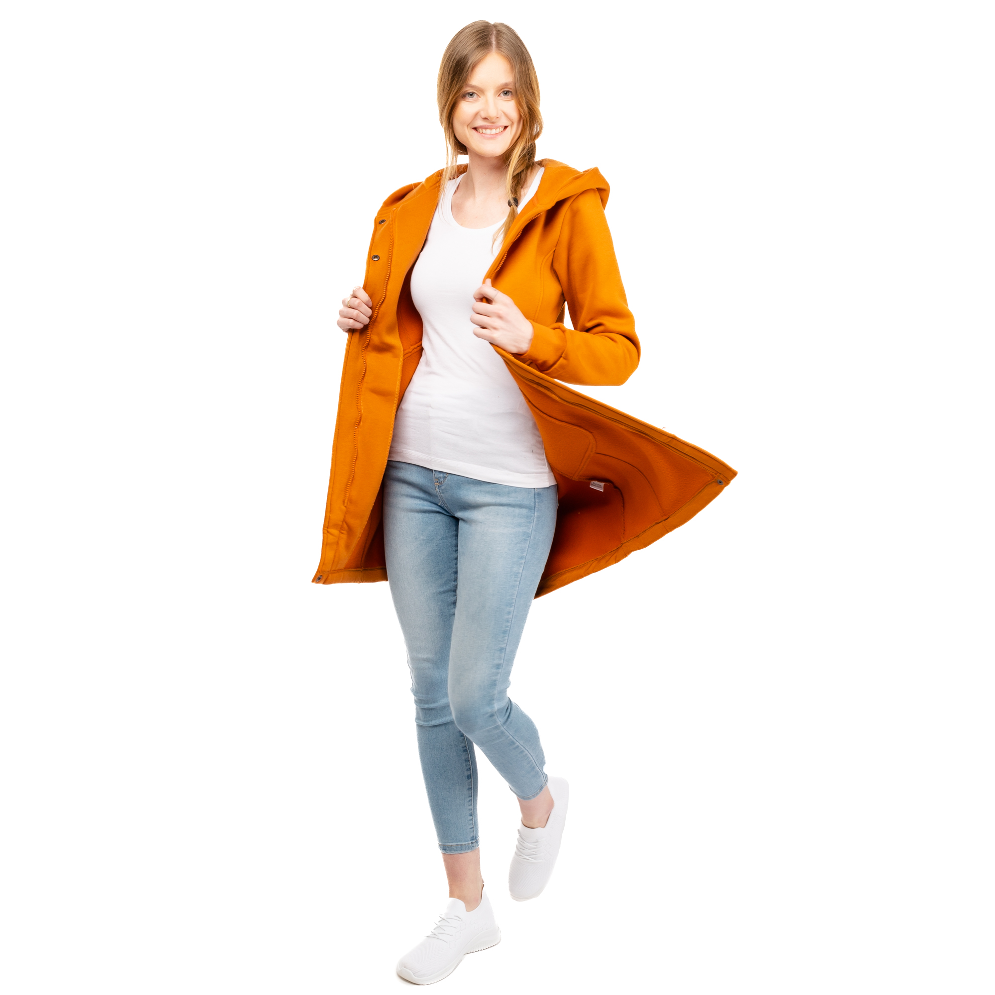 Women&#039;s Extended Sweatshirt GLANO - orange