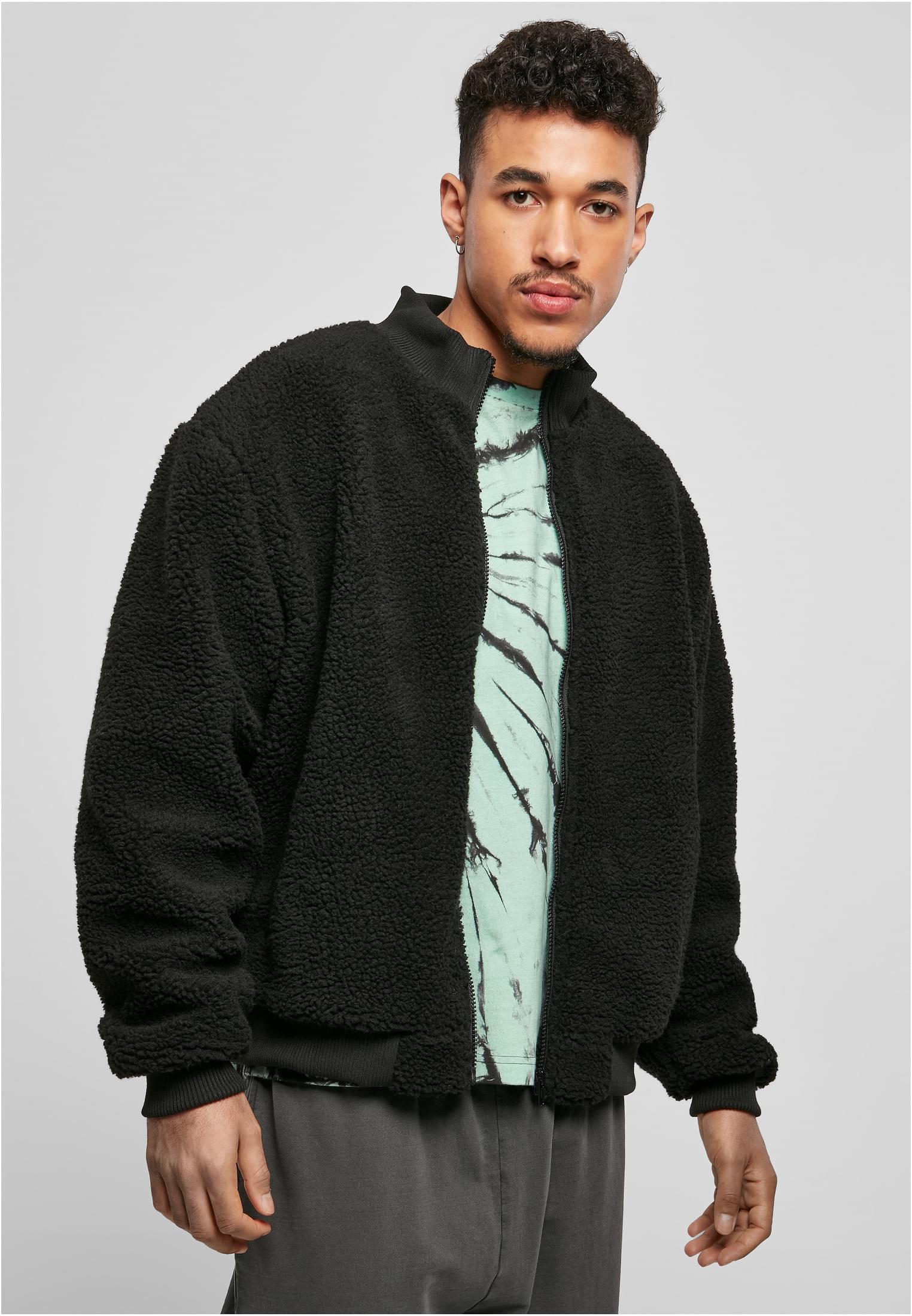 Boxy Sherpa Jacheta negru