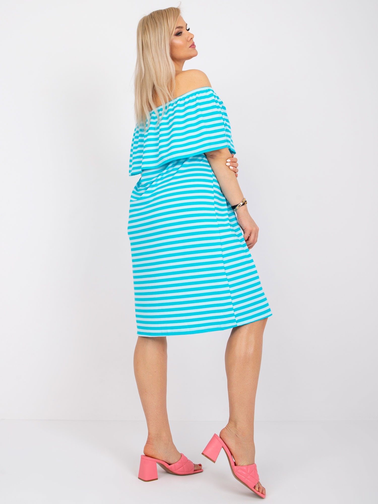 Rochie albastră plus size