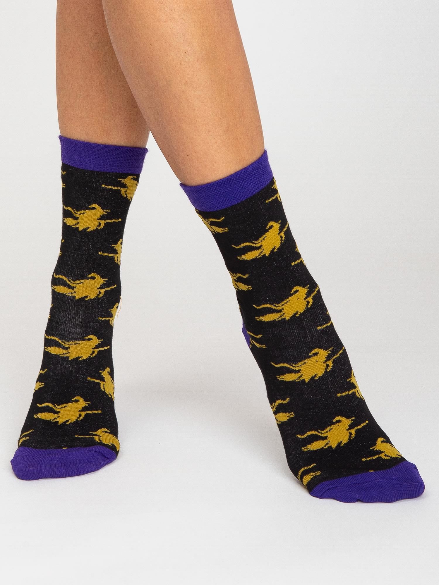Levně Sada barevných bavlněných ponožek