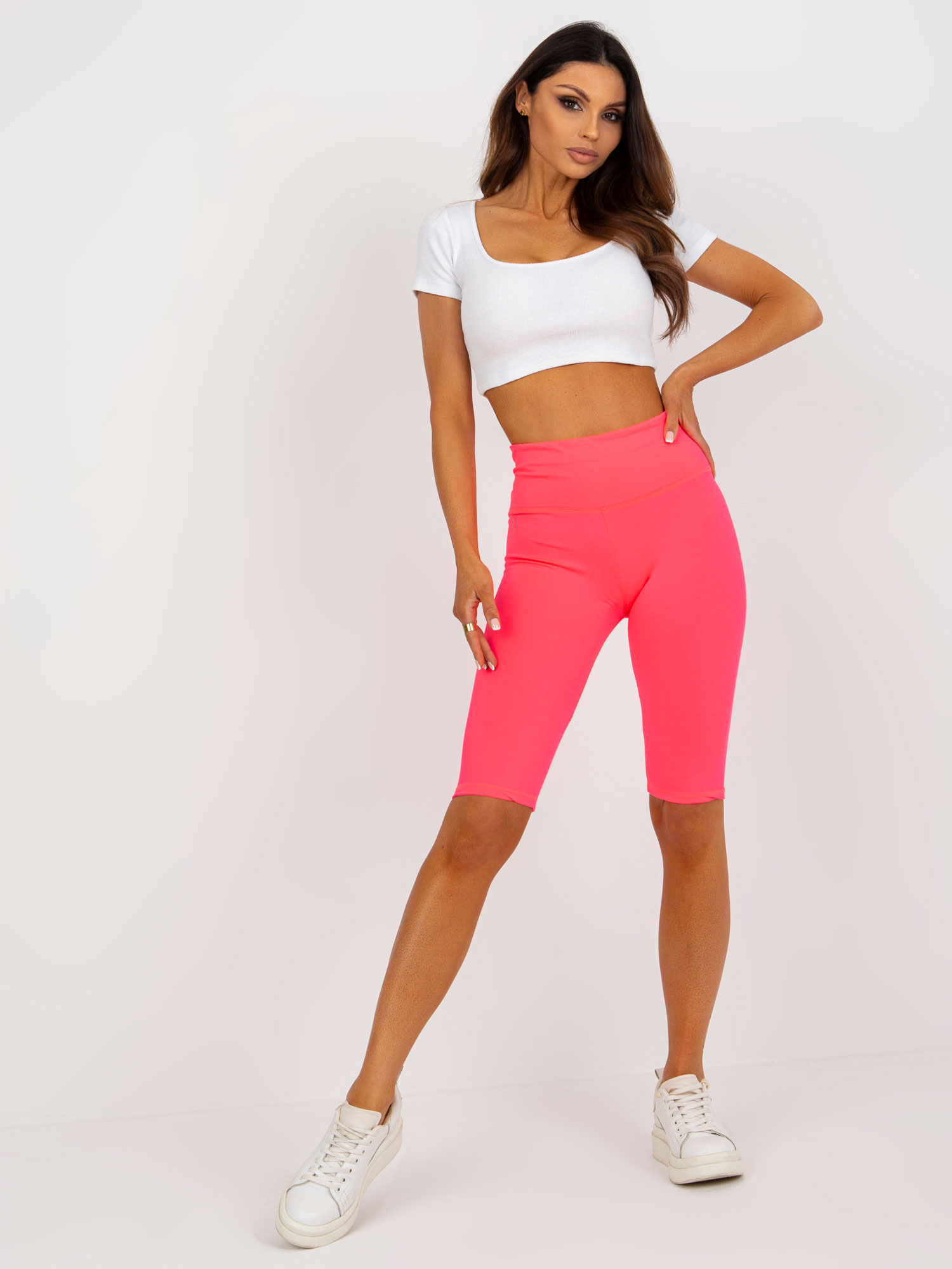Fluo Pink Cotton Cycling Shorts