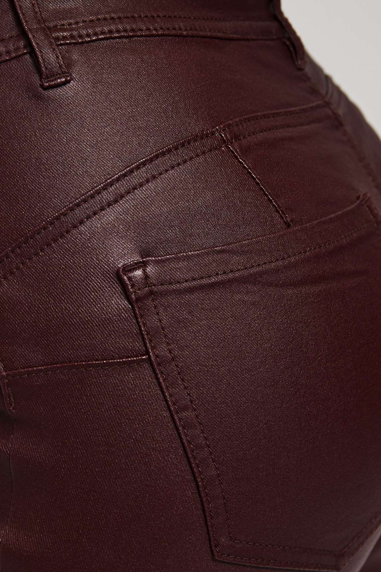 Waxed skinny pants