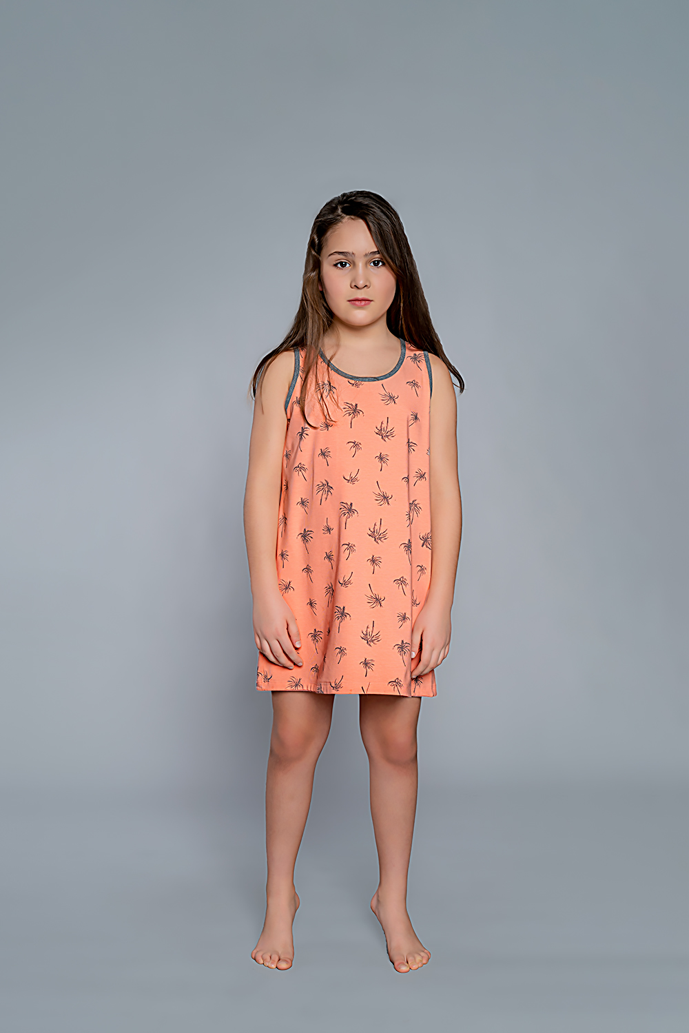 Levně Madeira dívčí košile na široká ramínka - meruňkový potisk