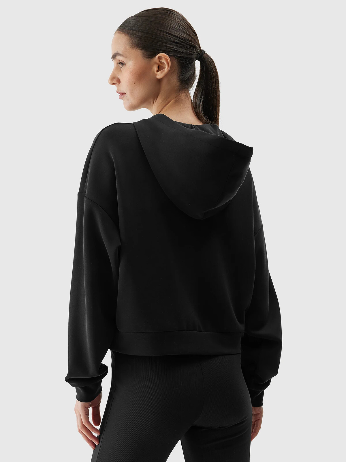 Women's sweatshirt with the addition of modal 4F - black