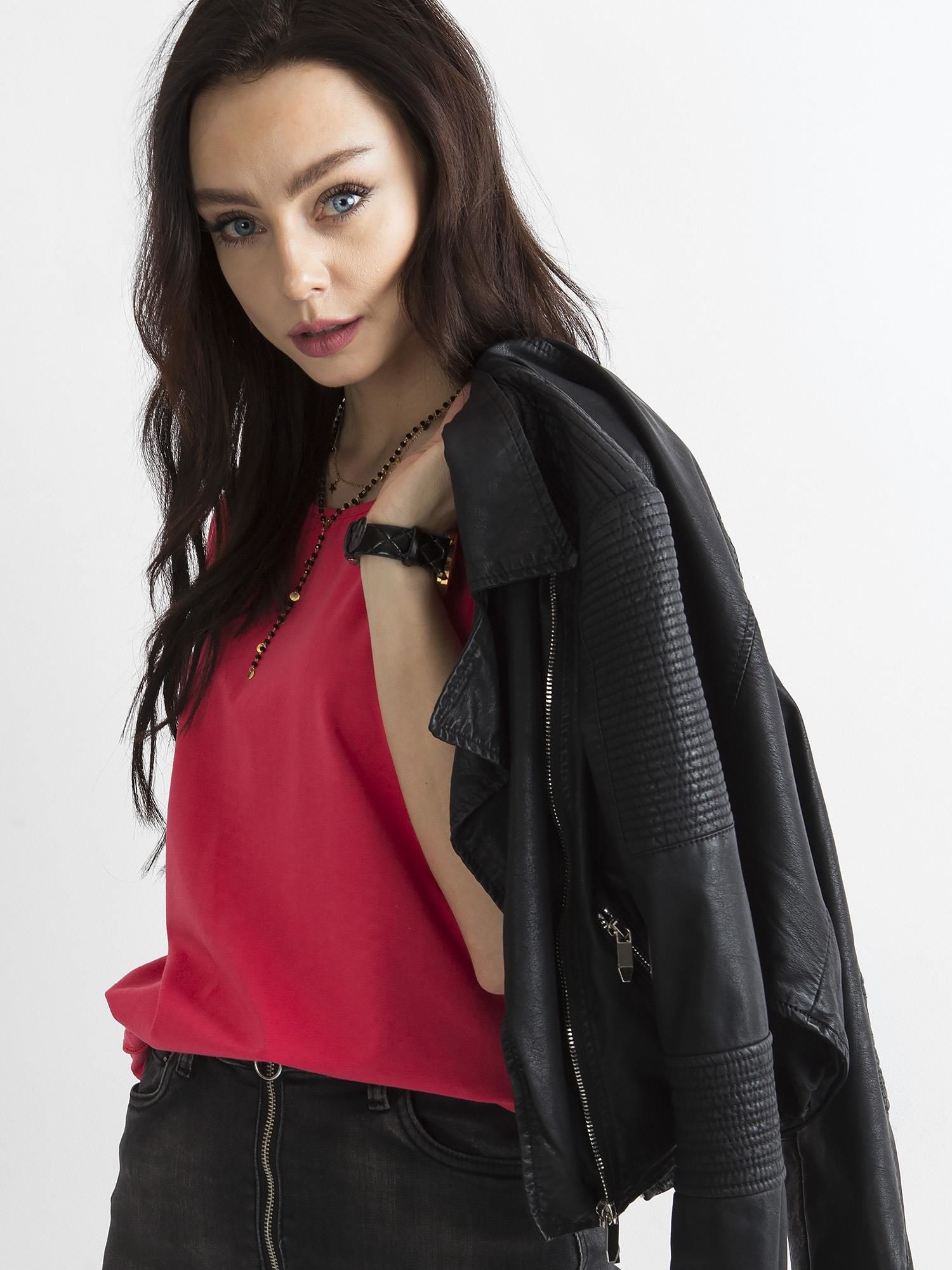 Tricou de bază coral întunecat