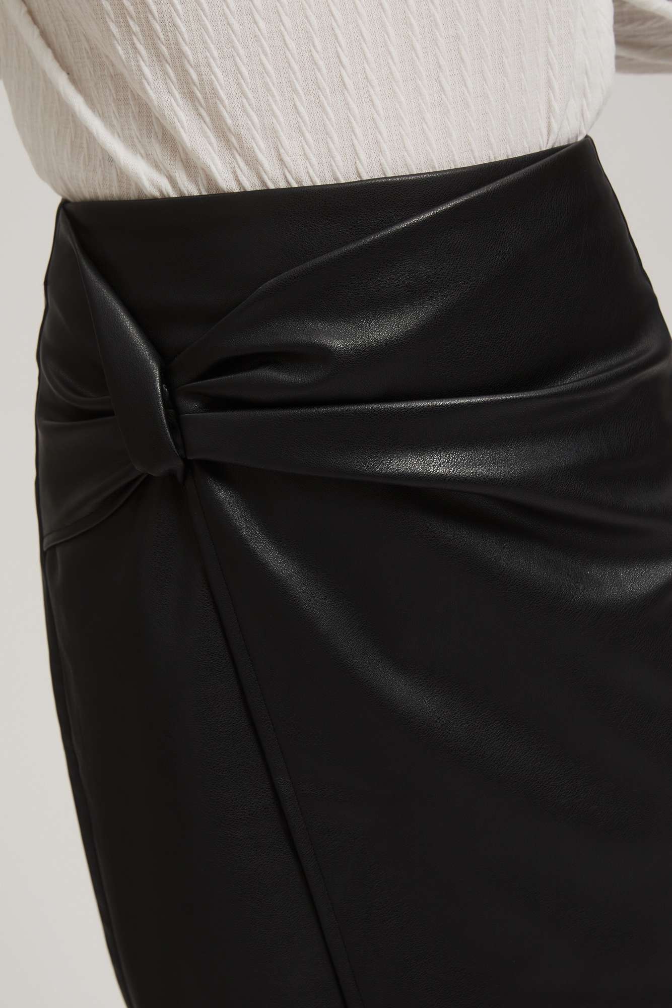 Skirt made of imitation leather