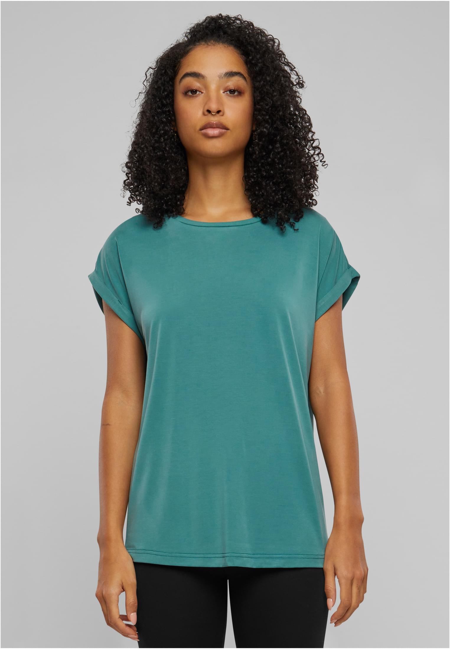 Dámské Tričko Modal Extended Shoulder Tee - Modré