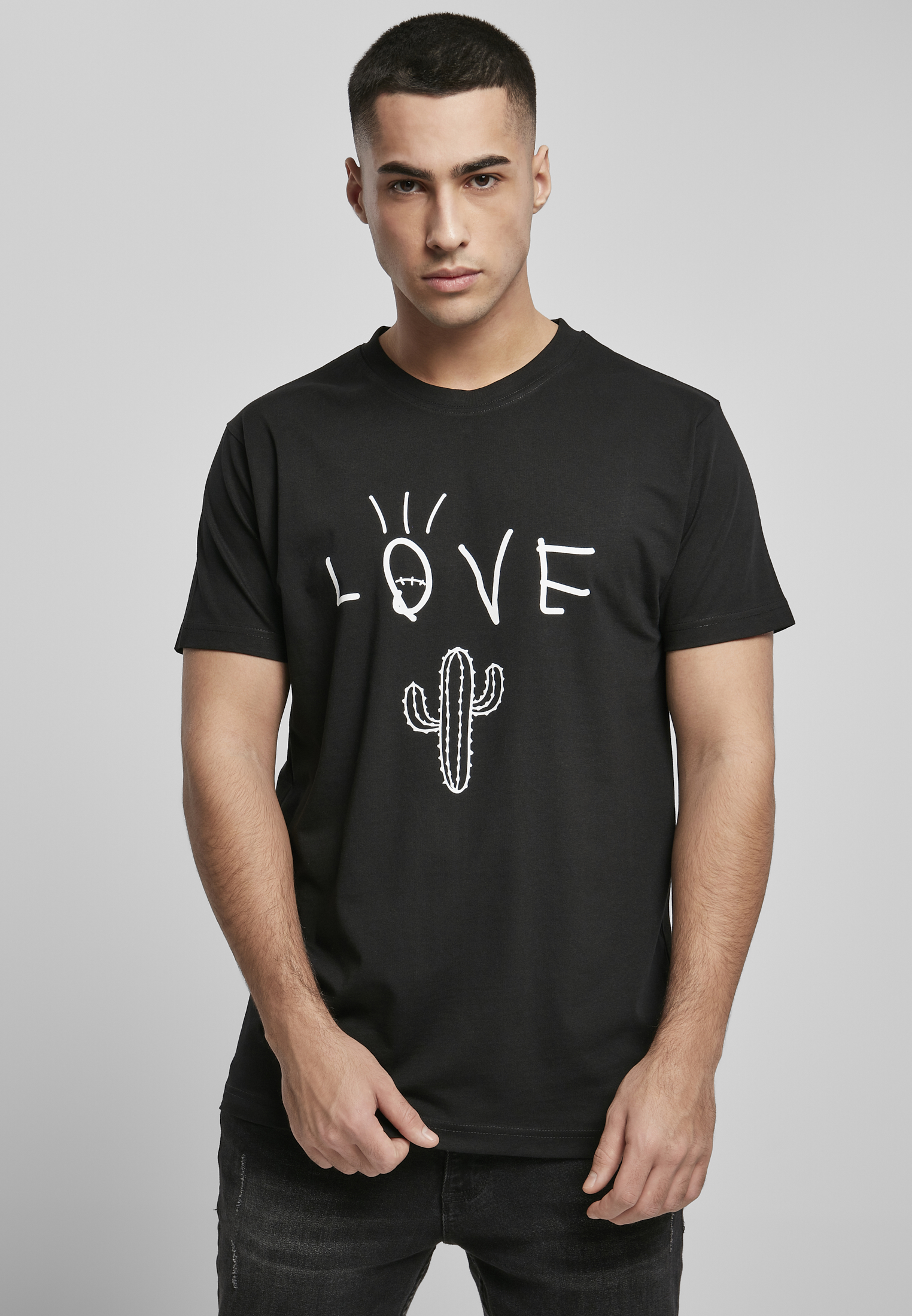Levně Černé tričko Love Cactus
