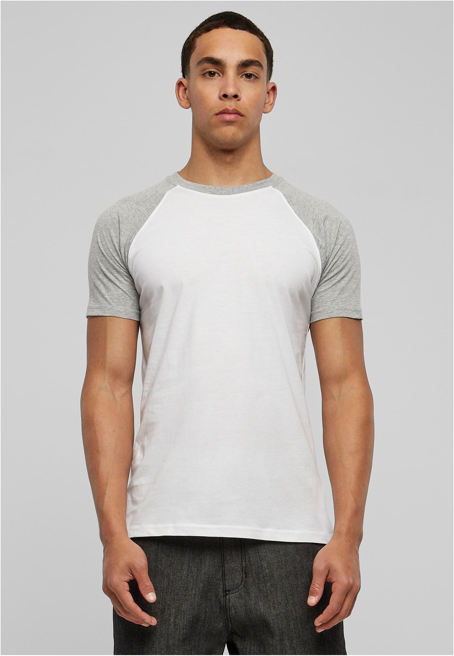 Contrasting Raglan T-shirt Wht/grey