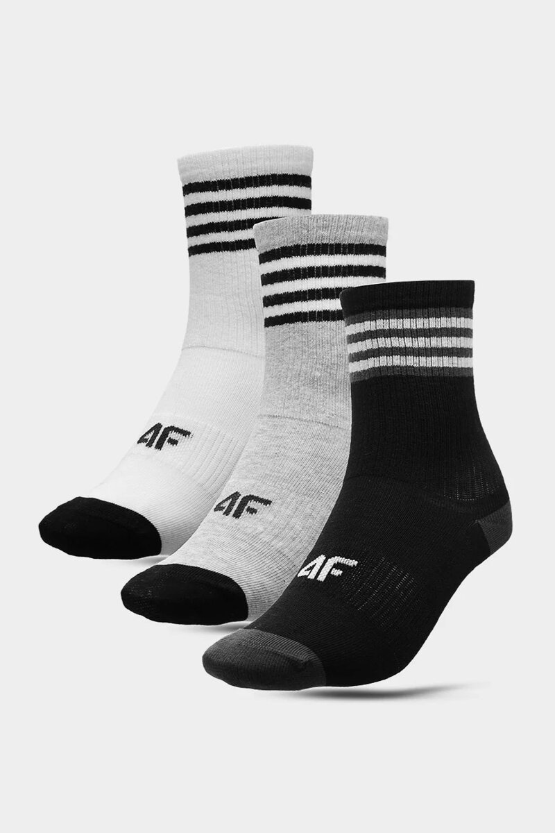 4F Casual Boys High Ankle Socks 3-PACK Multicolor