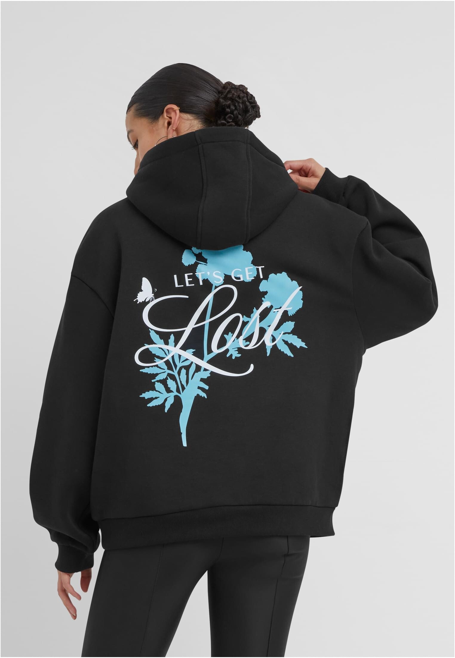 Women's hoodie Lost Flowers black